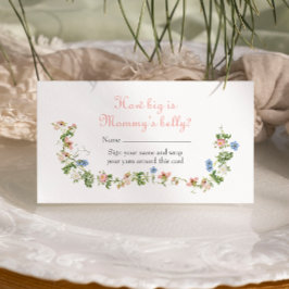 Wildblume Pink Bow Wie groß ist Mama's Bauch Begleitkarte