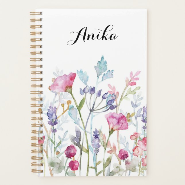 Wildblume-Planer, individuelle Name-Planer Planer (Vorderseite)