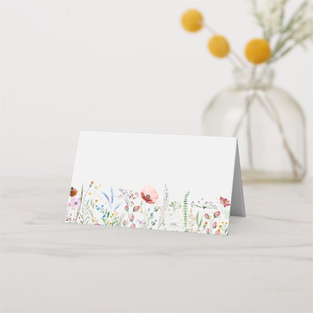 Wildblume Platzkarte (Vorderseite)