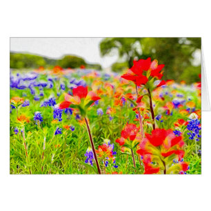 Wildblume-Porträt-Karte
