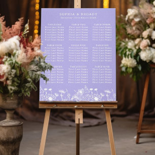 Wildblume Powder Blue Seating Chart Leinwanddruck