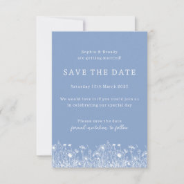Wildblume Pulver Blau Save the Date