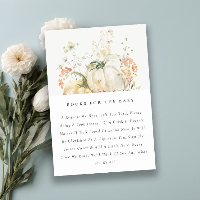 Wildblume Pumpkin Books für Babydusche Begleitkarte (Von Creator hochgeladen)