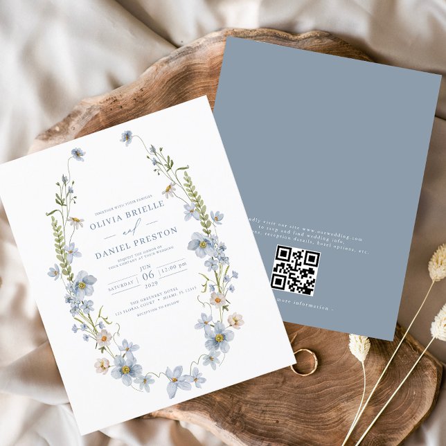 Wildblume QR Code Hochzeitsempfehlung (Von Creator hochgeladen)