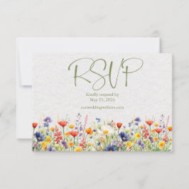 Wildblume QR Code Wedding RSVP Card