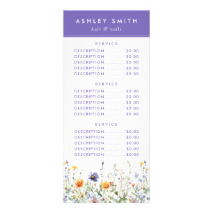 Wildblume-Rack-Karte Werbekarte