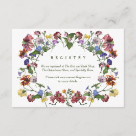 Wildblume Rahmen rustikale Boho Hochzeitsempfehlun Begleitkarte