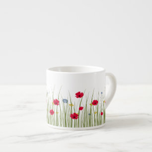 Wildblume Red Poppies Espressotasse