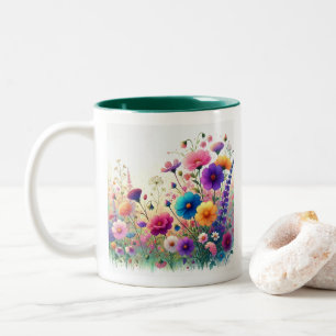 Wildblume Rhapsody individuell anpassbar Zweifarbige Tasse