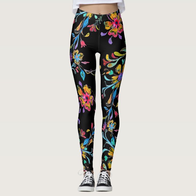Wildblume Riot Leggings (Vorderseite)