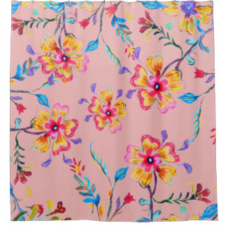 Wildblume Riot Pink Duschvorhang