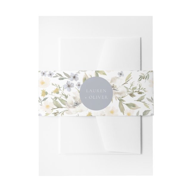 Wildblume Romance Einladung Bauchband Einladungsbanderole (Vorderseite Beispiel)