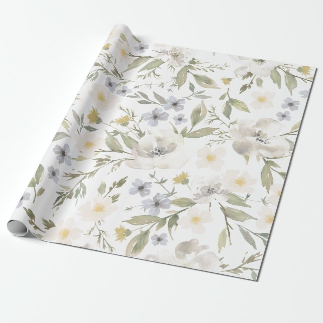 Wildblume Romance Wrapping Paper Geschenkpapier (Ungerollt)