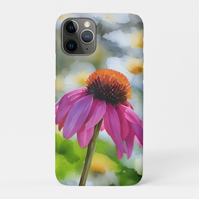 Wildblume Rosa Blume Art Phone Case (Rückseite)