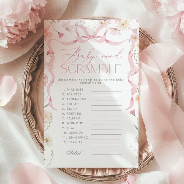Wildblume Rosa Whimsical-Bogen-Baby-Wort-Scramble (Von Creator hochgeladen)