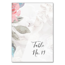 Wildblume Rose Hochzeitsfeier Tischnummer