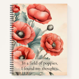 Wildblume Rote Pfeffer Sommer Notizbuch