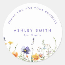 Wildblume Runder Aufkleber