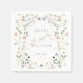 Wildblume Rustic Boho Floral Wedding Serviette