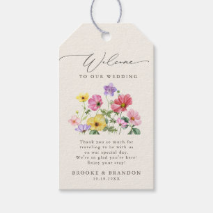 Wildblume Rustic Chic Floral Boho Country Wedding Geschenkanhänger