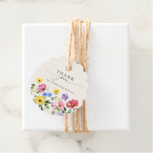 Wildblume Rustic Chic Floral Boho Country Wedding Geschenkanhänger