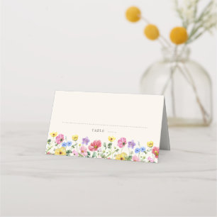 Wildblume Rustic Chic Floral Boho Country Wedding Platzkarte