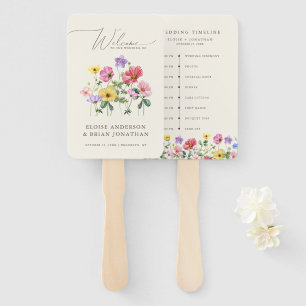 Wildblume Rustic Chic Floral Hochzeitzeitzeitschri Fächer