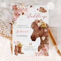 Wildblume Rustic Horse Cowgirl Geburtstagsparty