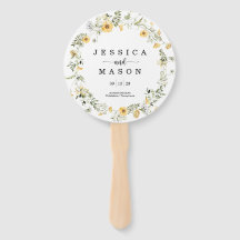 Wildblume Rustic Round Wedding Program Fan