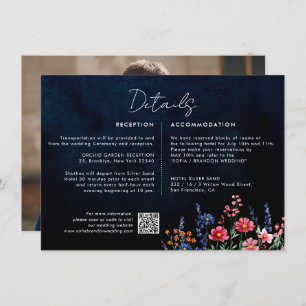 Wildblume Rustikale Boho Blumenseväter Begleitkarte