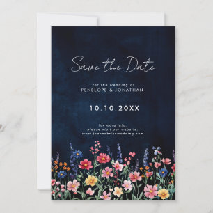 Wildblume Rustikale Hochzeit der Boho-Seestreitkrä Save The Date