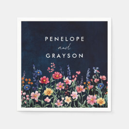 Wildblume Rustikale Hochzeit der Boho-Seestreitkrä Serviette