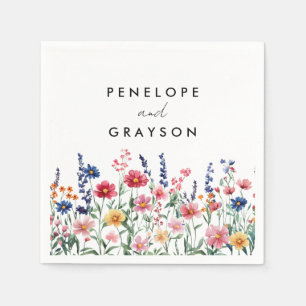 Wildblume Rustikale Hochzeit der Boho-Seestreitkrä Serviette