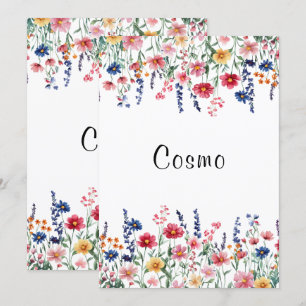 Wildblume Rustikale Hochzeit individuelle Tischnum Einladung