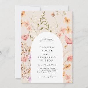 Wildblume Rustikale Wildblume Hochzeit Einladung