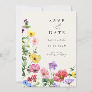 Wildblume Rustikaler Chic Floral Boho Save the Dat Date