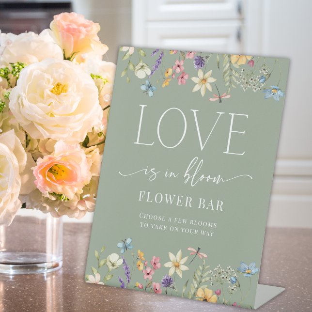 Wildblume Sage Brautparty Blume Bar Signierung Sockelschild (Von Creator hochgeladen)