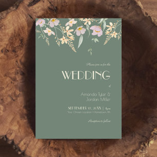 Wildblume Sage Deko Wedding Einladung