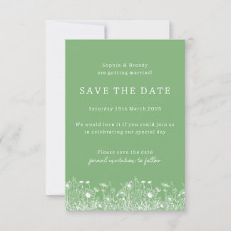 Wildblume Sage Green Save the Date
