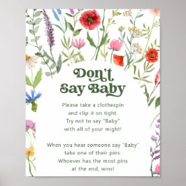 Wildblume Sage kein Baby-Game-Zeichen Poster