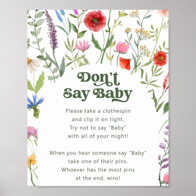 Wildblume Sage kein Baby-Game-Zeichen Poster (Vorne)