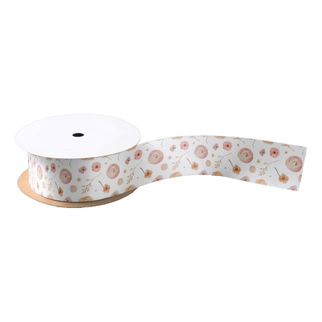Wildblume Satin Ribbon, Sommerfeld Blume Satinband (Spule)