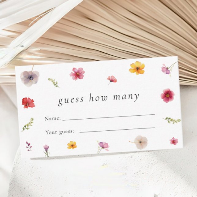 Wildblume schätzt wie viele Spiele Begleitkarte (Von Creator hochgeladen)