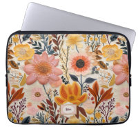 Wildblume Schönes Orange und rosa Monogramm