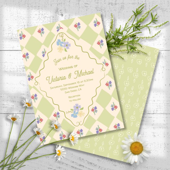 Wildblume Seed Packet handgezeichnete Hochzeit Einladung (Von Creator hochgeladen)