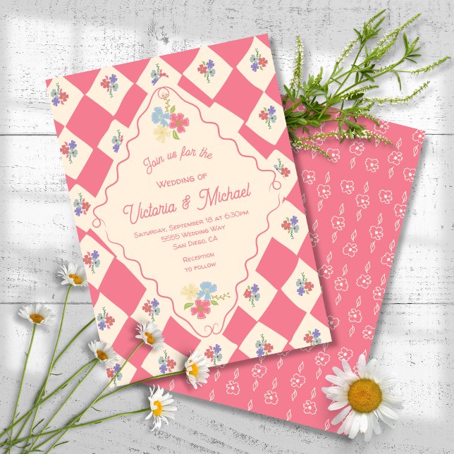 Wildblume Seed Packet handgezeichnete Hochzeit Einladung (Von Creator hochgeladen)