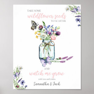 Wildblume Seed Station Butterfly Mason Jar Poster