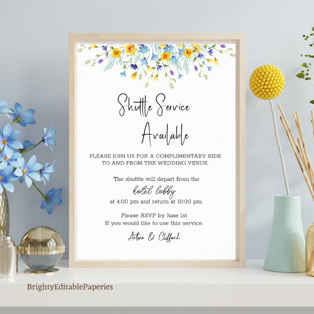 Wildblume Shuttle-Service-Vorlage Poster (Von Creator hochgeladen)