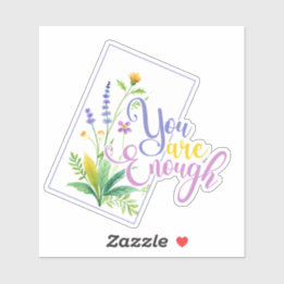 Wildblume Sie sind genug maßgeschneiderte Vinyl St Aufkleber