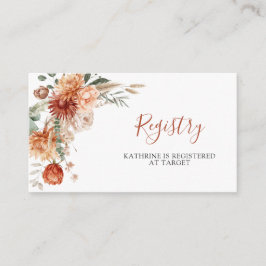 Wildblume sinkt in der Liebe Baby Showregistrierun Begleitkarte